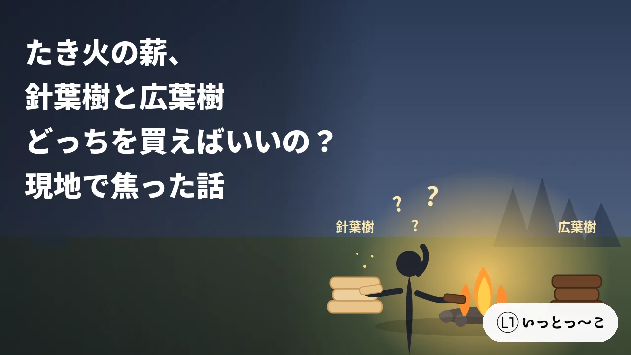 たき火の薪、針葉樹と広葉樹どっちを買えばいいの？現地で焦った話